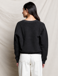 Zuri Reverse Fleece Sweatshirt, Vintage Black