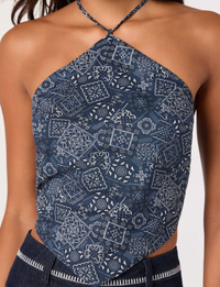 Shaniya Top, Navy Bandana