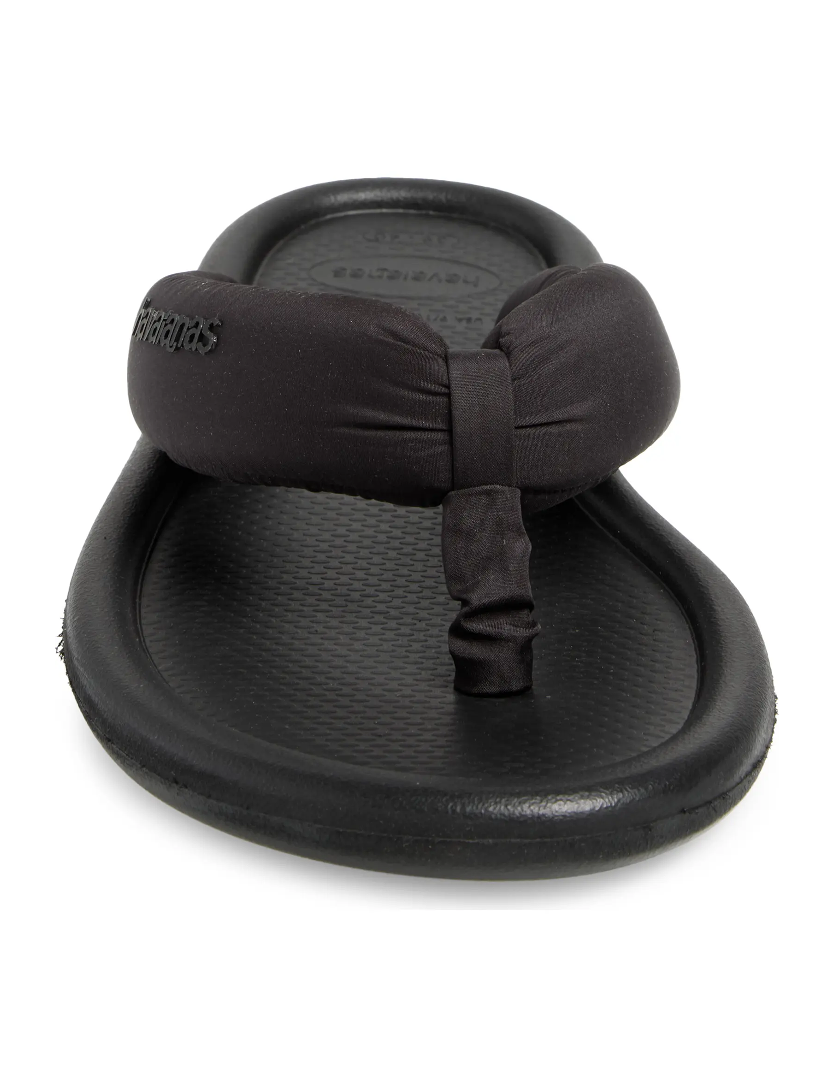 Puffed Up Flip Flops, Black