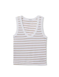 Khara Tank, Driftwood/White Stripe