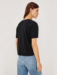 Cotton Cashmere SS Tee, Black