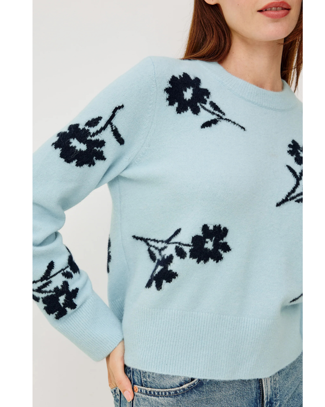 Anise Sweater, Winter/Blue Floral