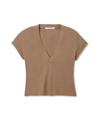 Alanis Recycled V-Neck, Mocha