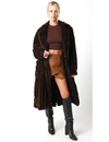 Devin Faux Fur Coat, Brown