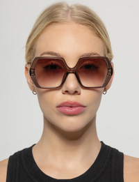 Fleur Sunglasses, Olive/Brown Fade