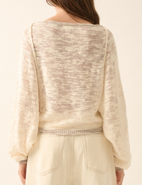 Burnout Dolman Sweater, Cream