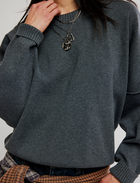 Alma Pullover, Charcoal Heather