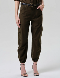 Ciela Bubble Hem Utility Pant, Moss
