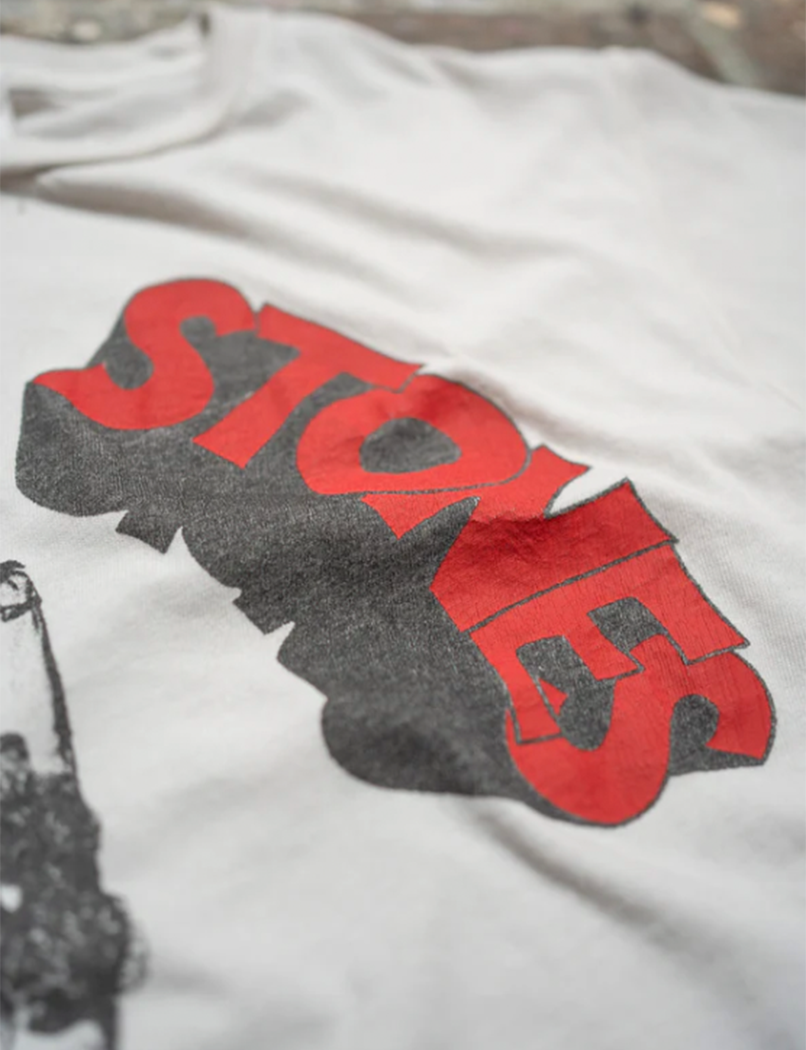 Rolling Stones Some Girls Tour '78 Crew Tee, Vintage White