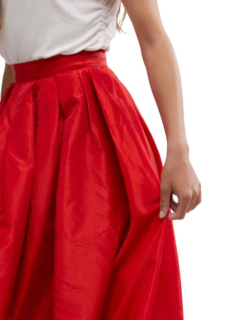 Emilia Full Skirt, High Risk Red