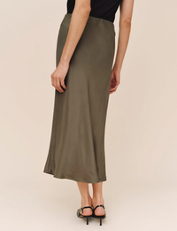 Beni Maxi Skirt, Army Olive