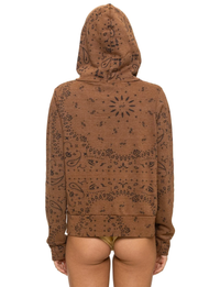 Bandana Zip Hoodie, Cinnamon