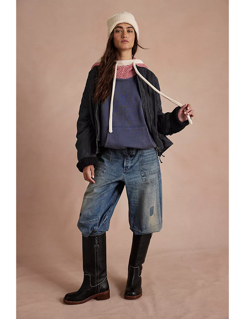 Snug Bonnet Sweatshirt, Indigo