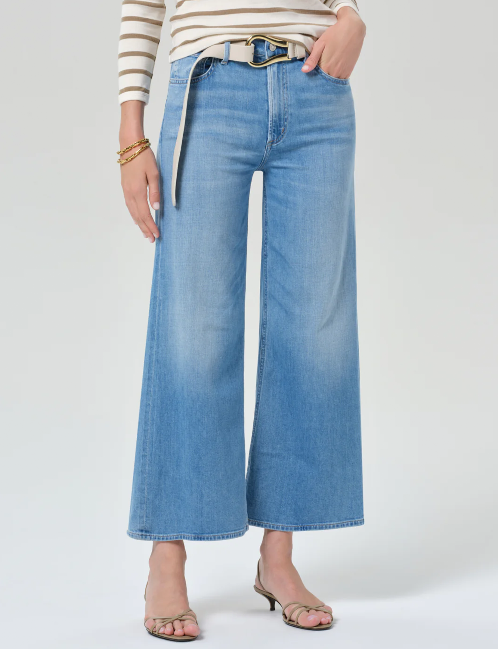 Lyra Cropped Wide Leg, Andante (Clean Hem)