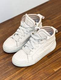 Helmut Lang Leather High Top Sneakers, Cream