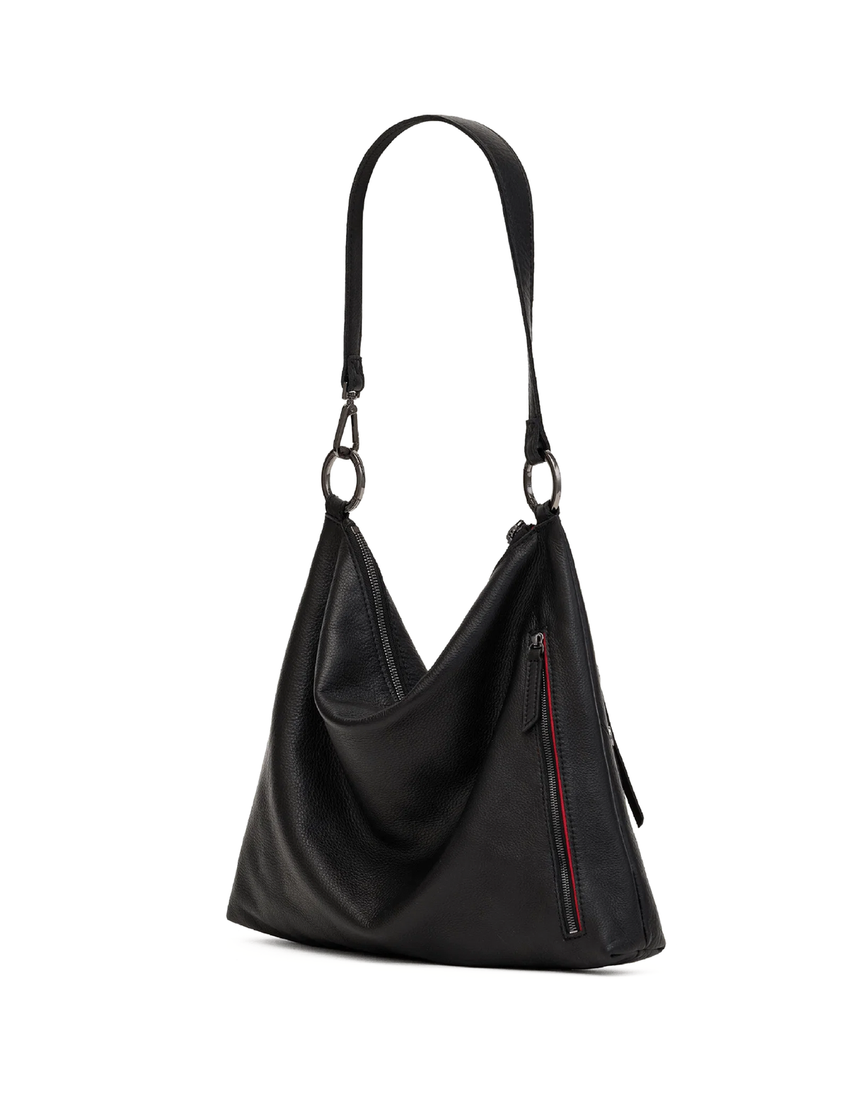 Kyle Large Handbag, Black/Gunmetal