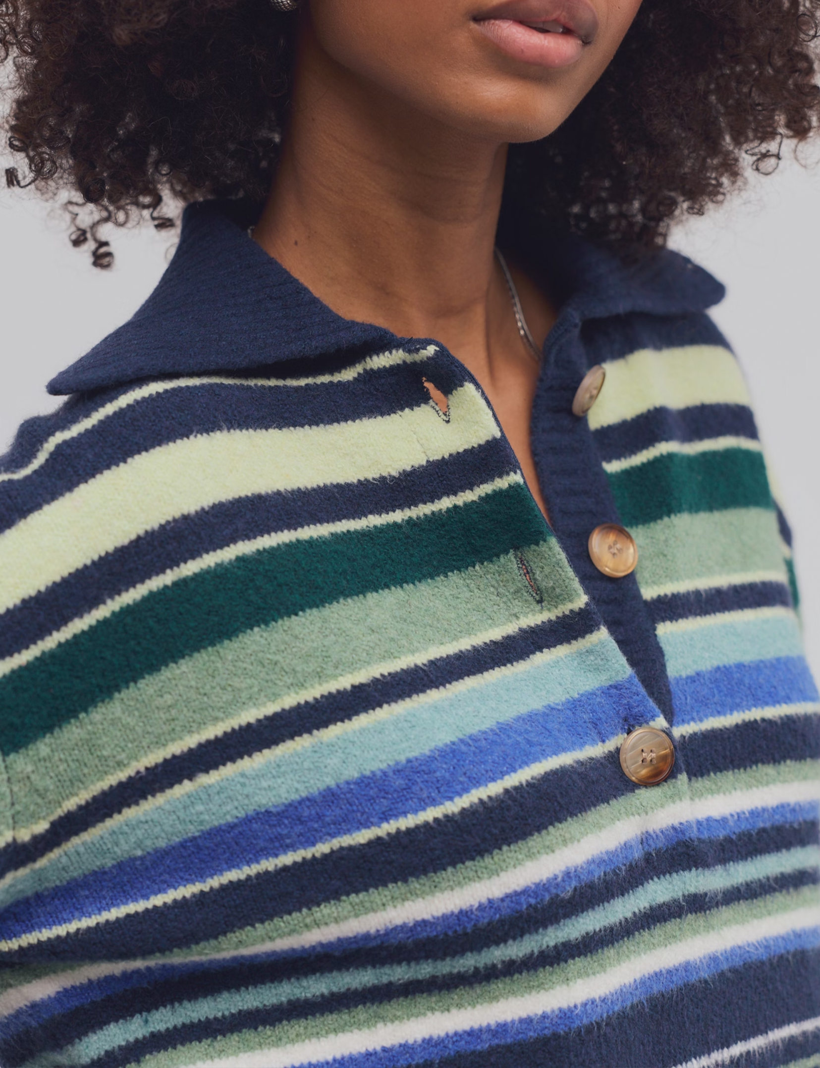 Trading Up Striped Polo, Navy/Combo