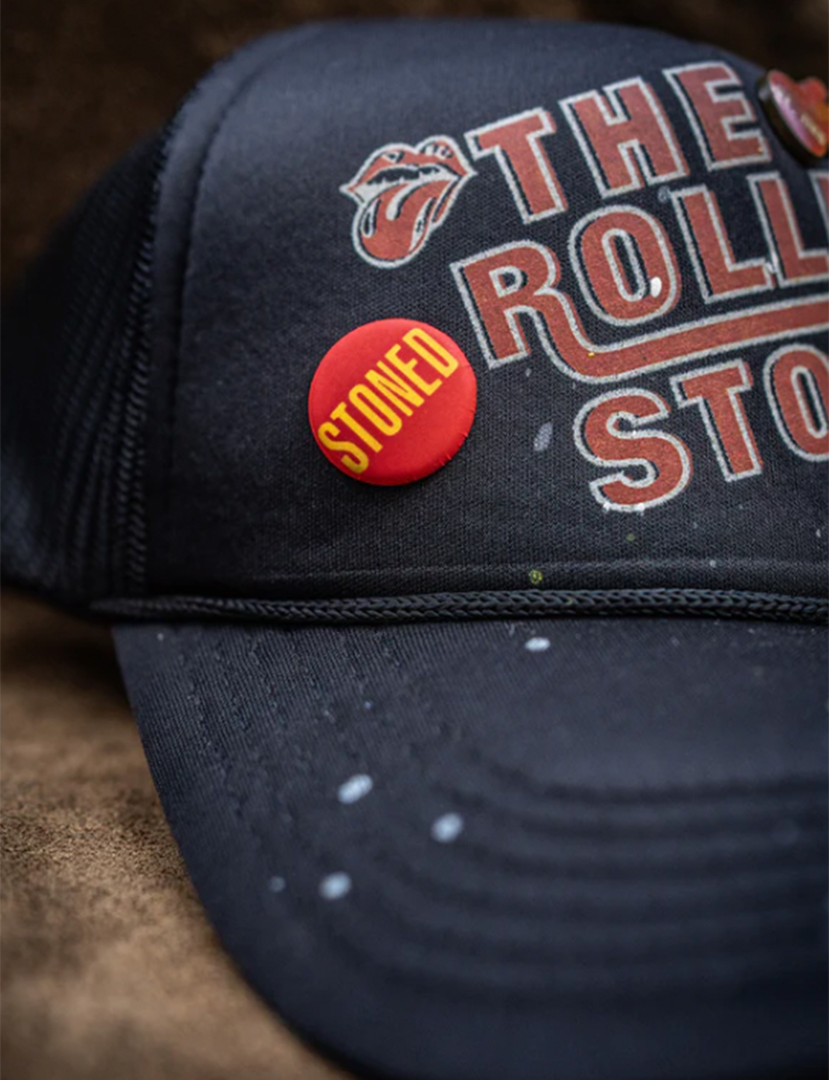 Rolling Stones Lucky In Love Hat, Black