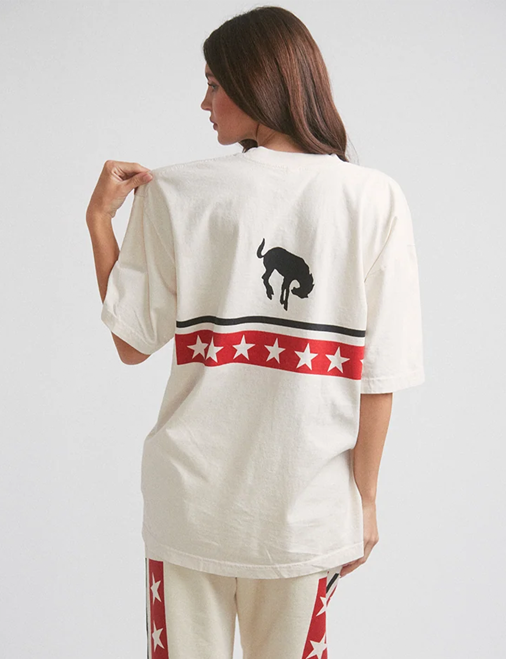 Spangled S/S Tee, Cream