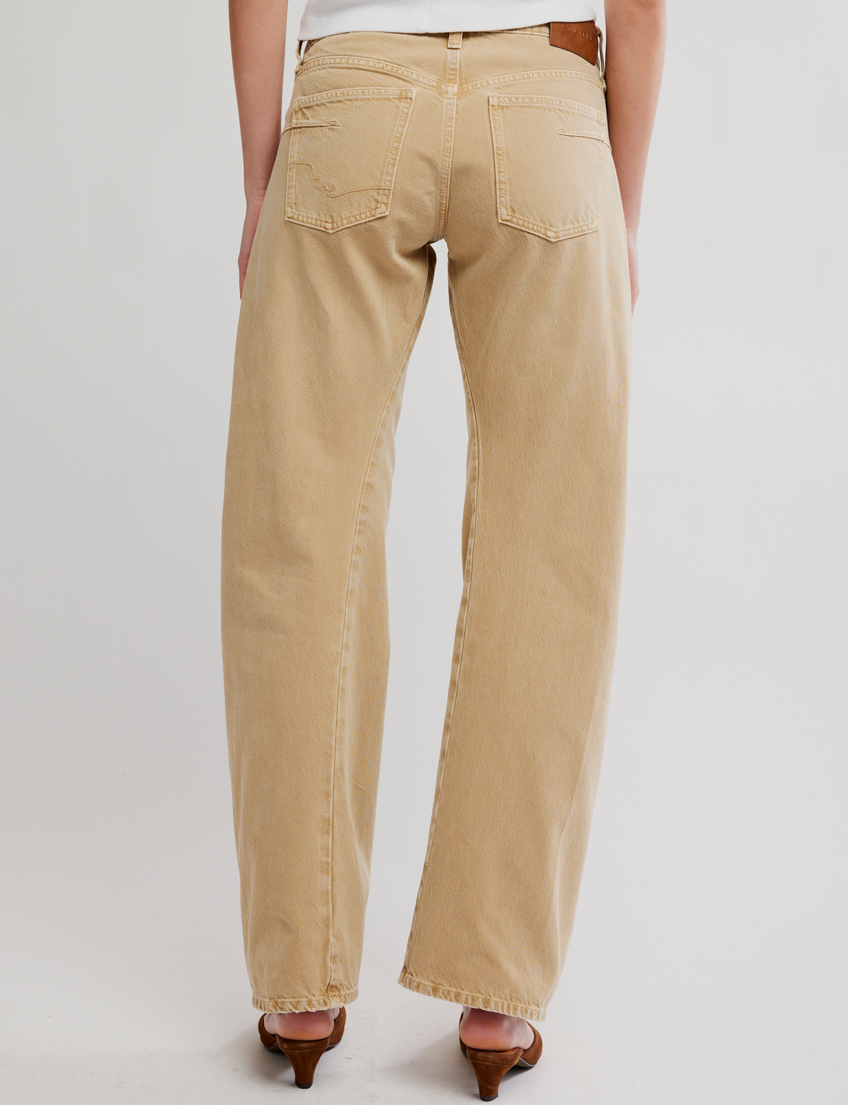 Fable Twisted Seam Jean, Oat Latte