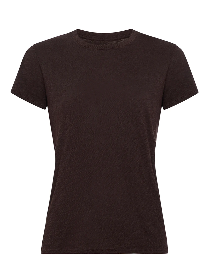 Schoolboy Crew Tee, Dark Chocolate