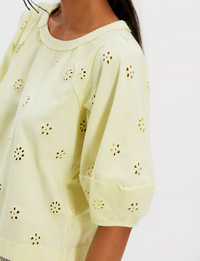 Jessie Eyelet Tee, Lemon Water/Combo