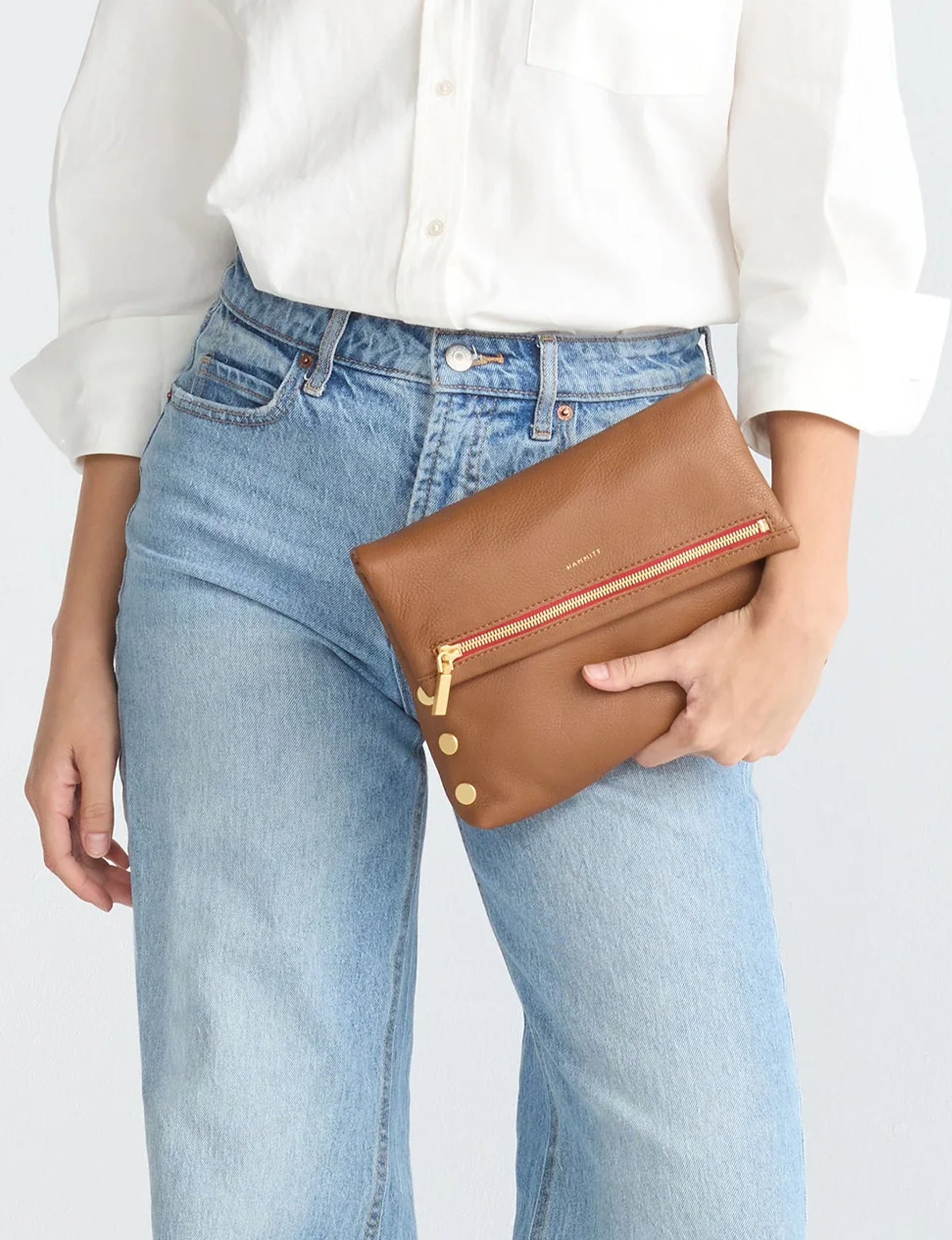 VIP Medium Handbag, Mahogany/Brushed Gold