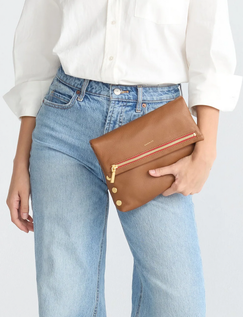 VIP Medium Handbag, Mahogany/Brushed Gold