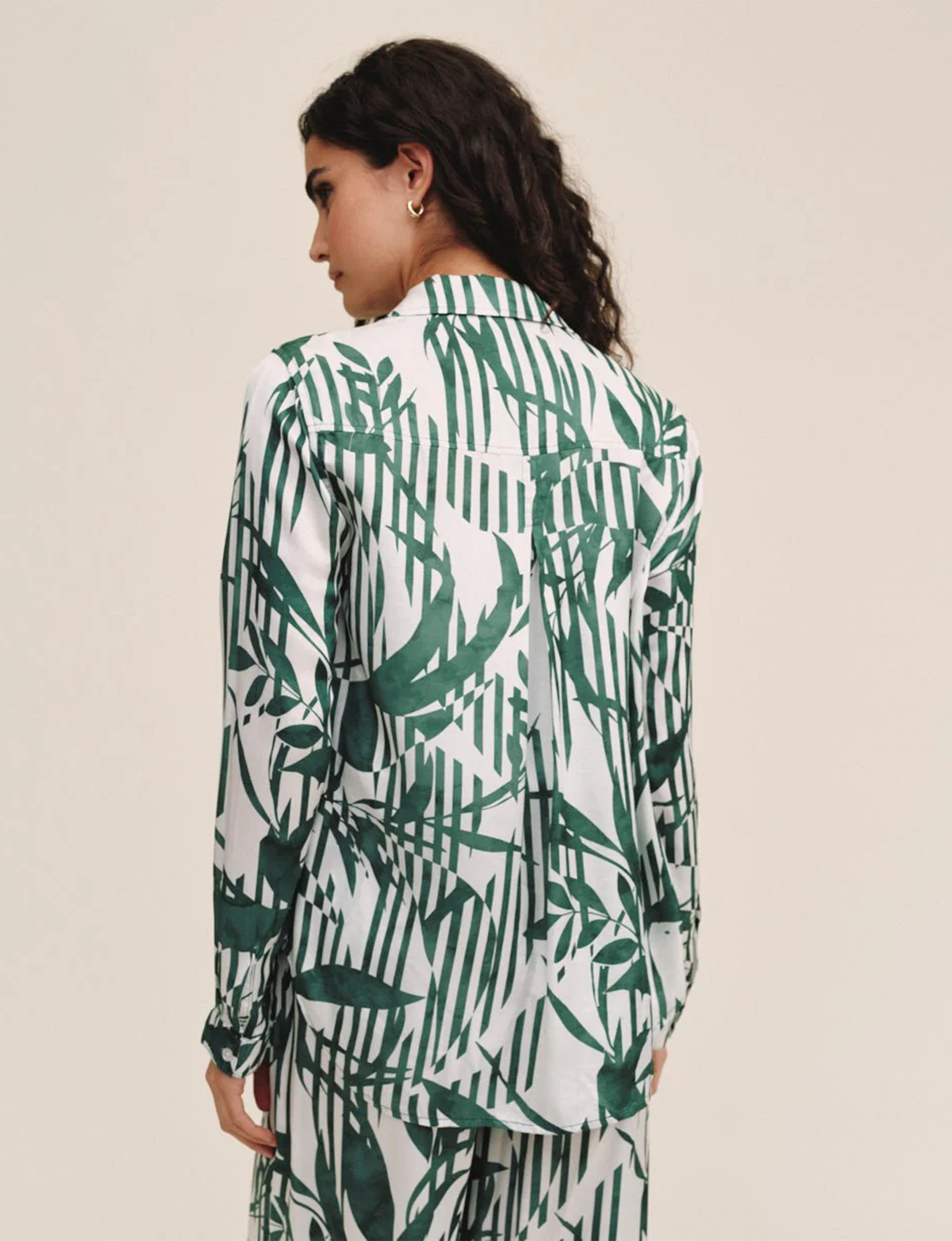 Classic Button Down, Palm Paradise