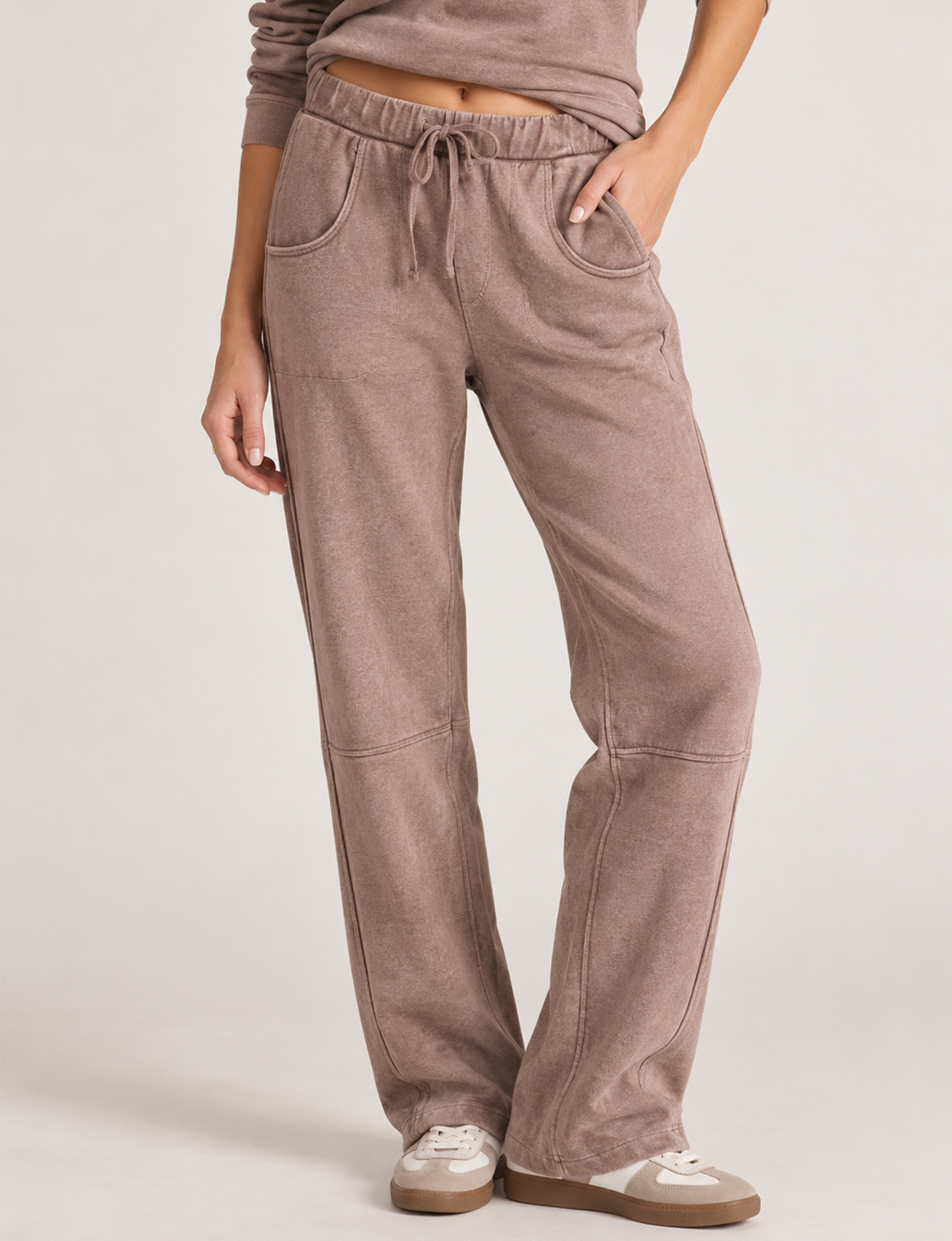 Barrel Leg Sweatpant, Faded Mushroom
