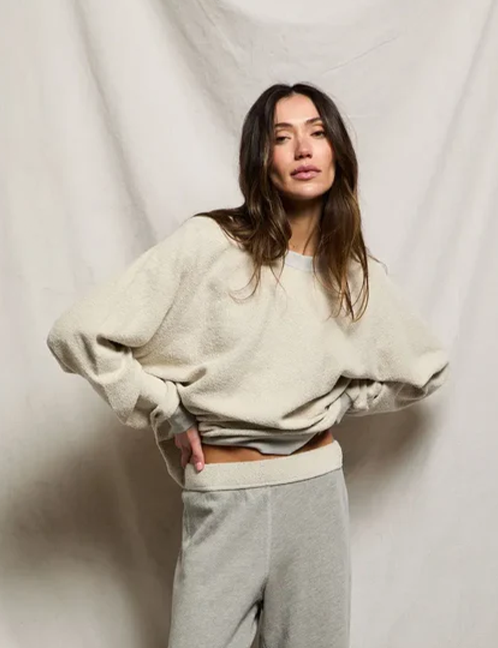 Oversized Ziggy Inside Out Sweatshirt, Heather Grey