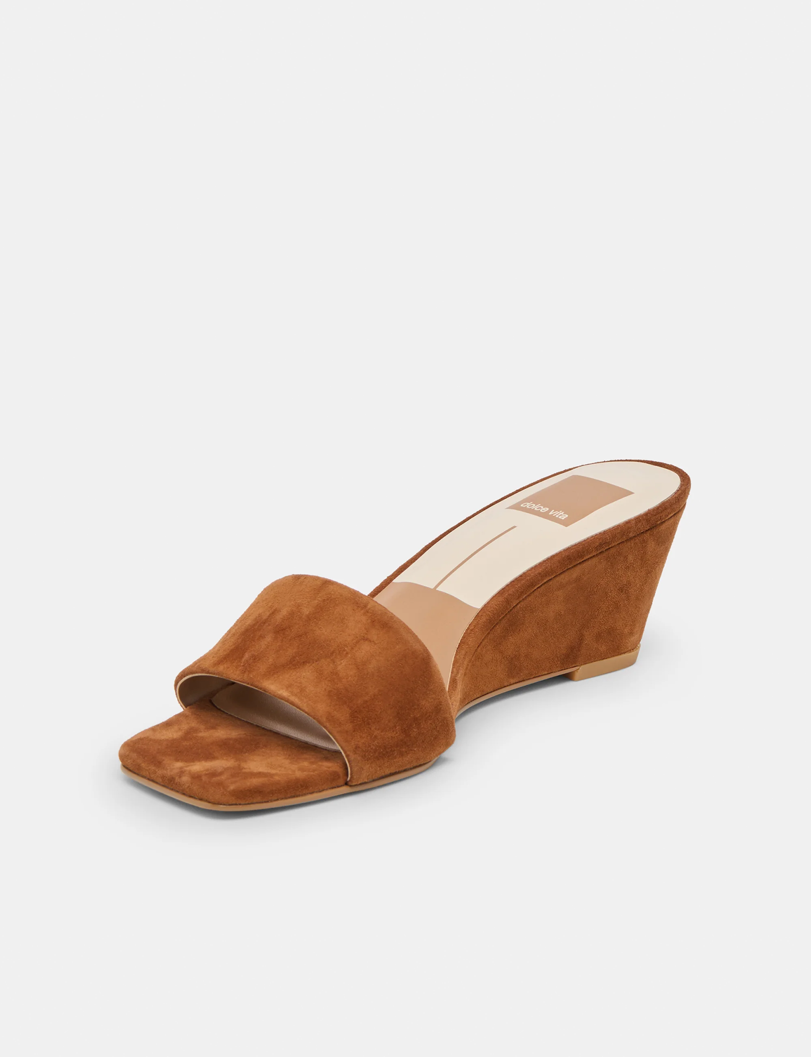 Qaily Wedge, Brown Suede