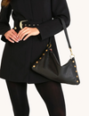 Kyle Medium Handbag, Black/Brushed Gold