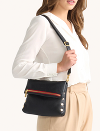 VIP Medium Handbag, Black/Bushed Gold