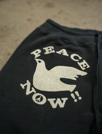 Peace Now Sweatpants, Coal Pigment