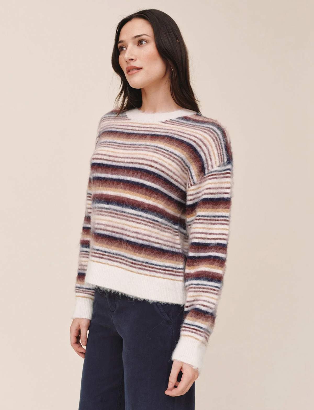 Fall Sweater, Umber Stripe