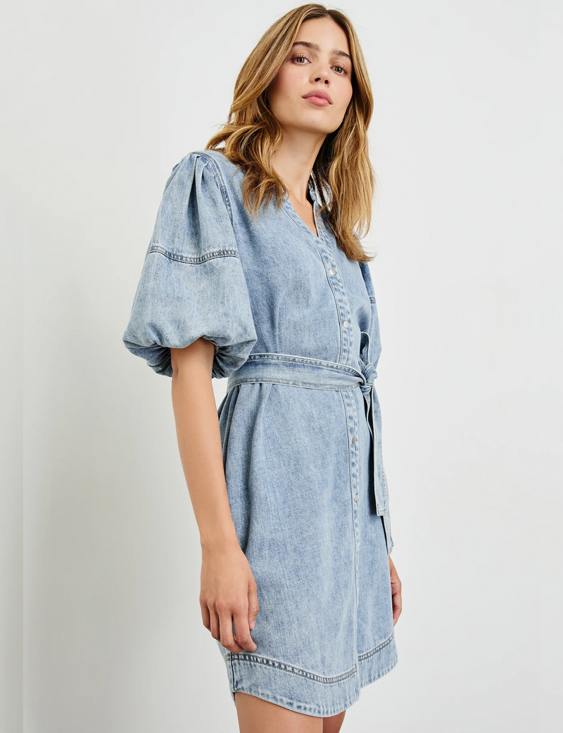 Kingsley Dress, Faded Indigo