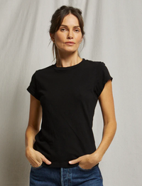 Sheryl Recycled Baby Tee, True Black