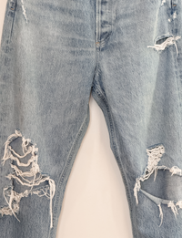 AGoldE '90s Mid Rise Distressed Jean, Fall Out