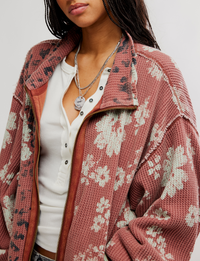 Print Mix Cardi, Whisper Pink/Combo