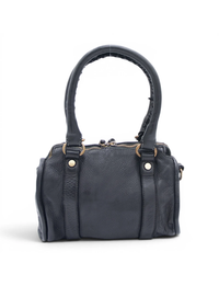 Small Leather Satchel, Black