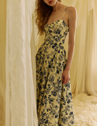 Destene Dress, Natural/Navy