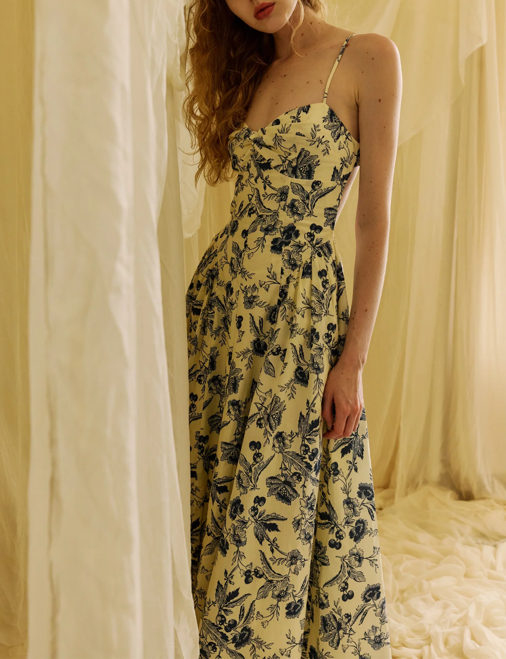 Destene Dress, Natural/Navy