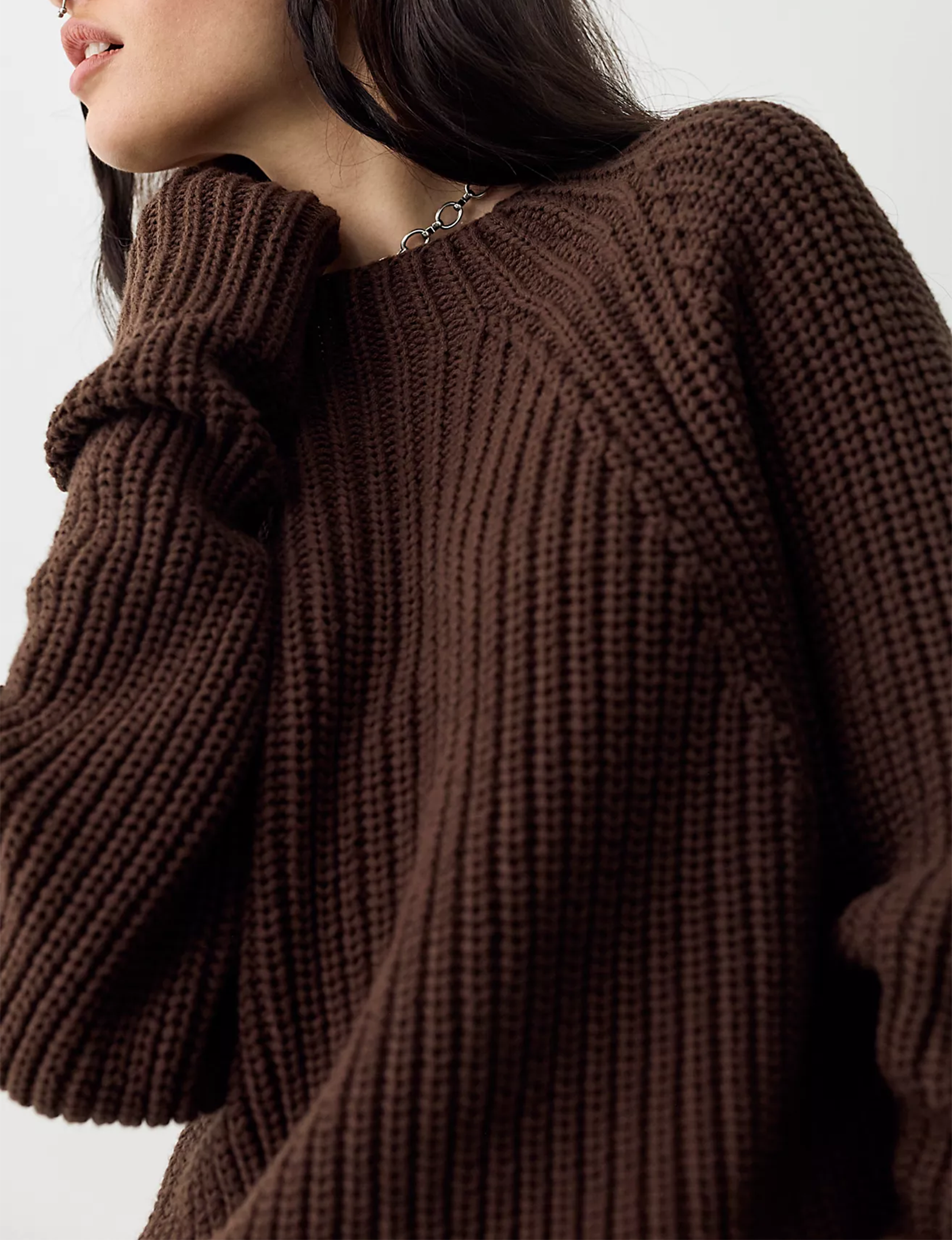 Low Tide Pullover Cardi, Chocolate