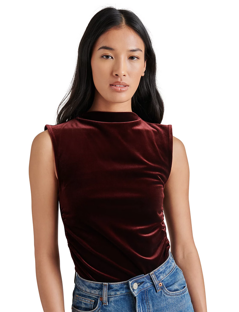 Esen Velvet Bodysuit, Wine