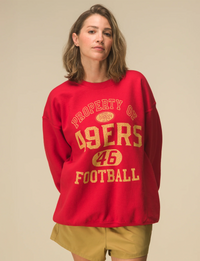 49ers Property Crew Fleece, Red