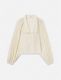 Silk Gala Shirt, Cream