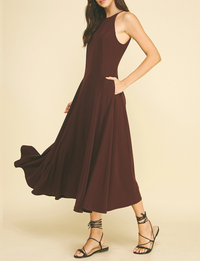 Anatasia Dress, Red/Brown