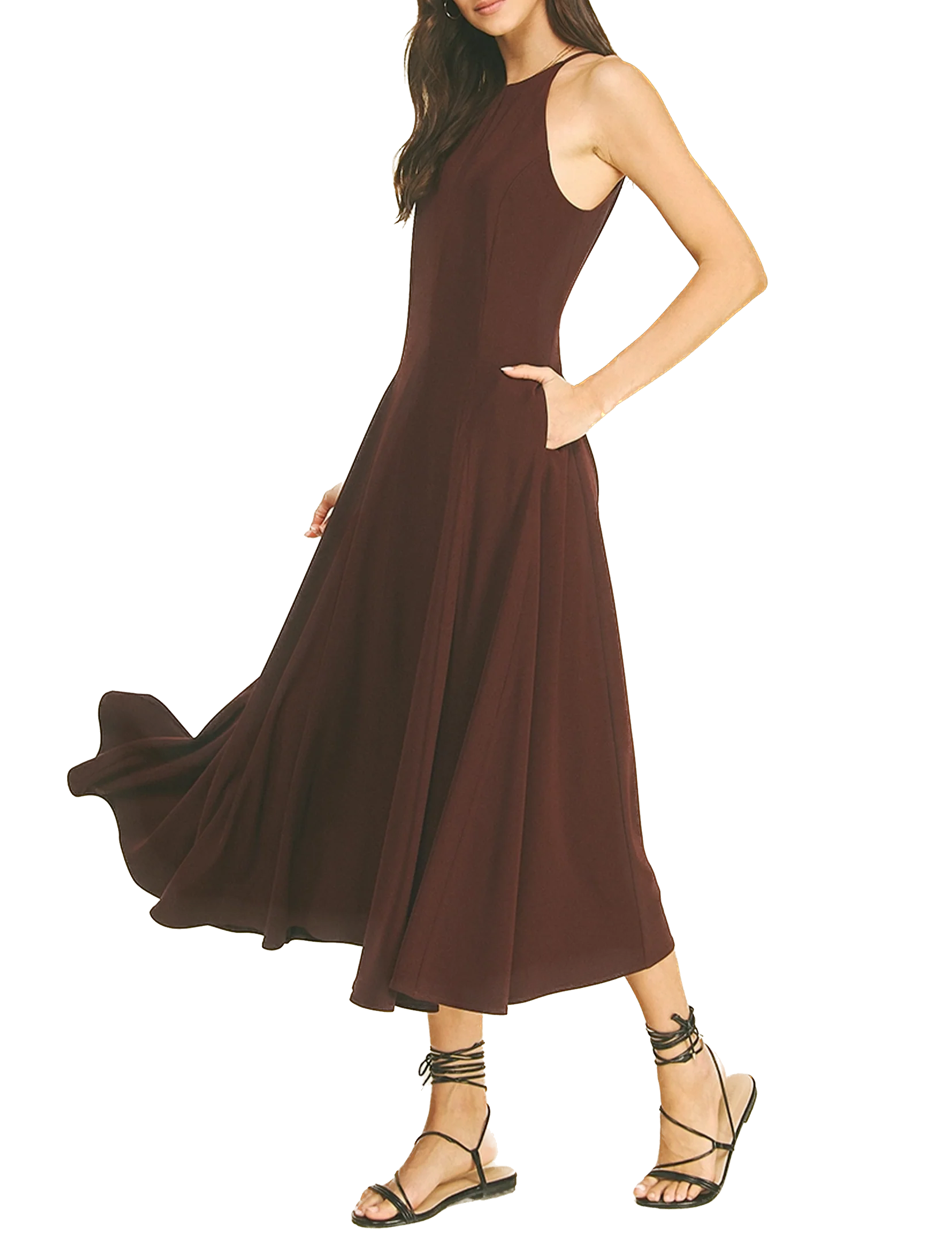 Anatasia Dress, Burgundy