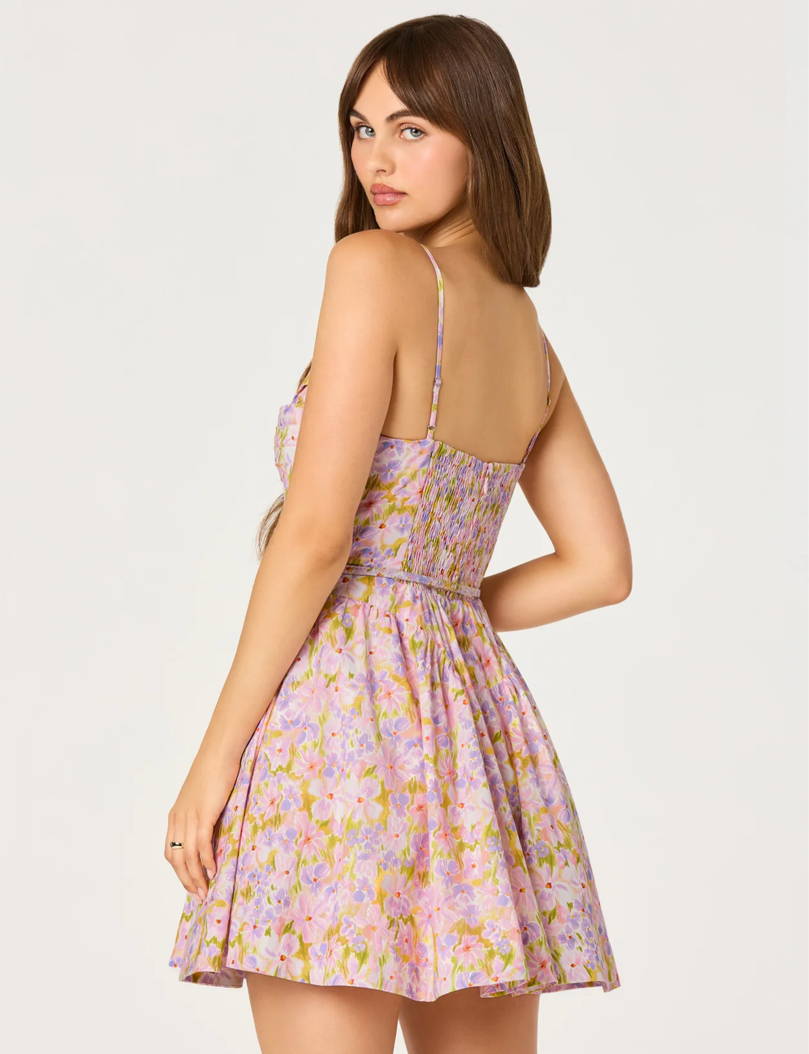 Isha Dress, Pink/Lilac Floral